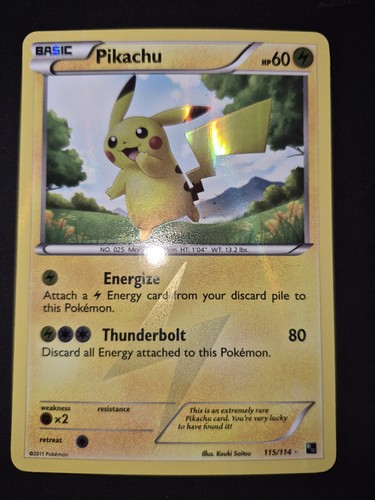 Carte pokémon pikachu 115 - carte,