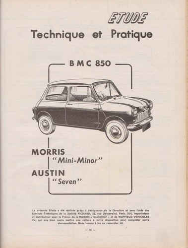 Revue technique automobile bmc - revue,