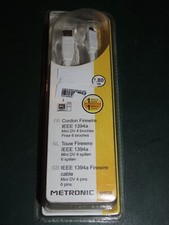CORDON FIREWIRE IEEE 1394A MINI DV /4 BROCHES PRISE 6 BROCHES METRONIC 495225