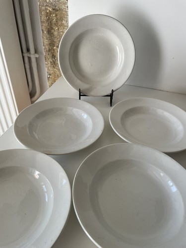 Assiettes creuses blanches - 5,