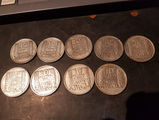 LOT de 9 X 10 FRANCS Turin 1930 1932 Argent 10g