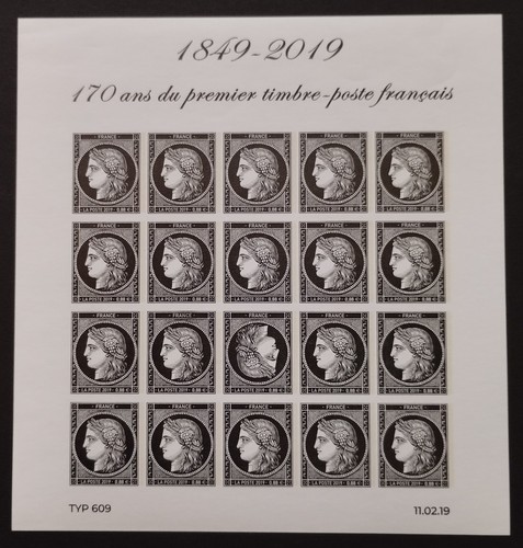 170 ans premier timbre poste - 170,