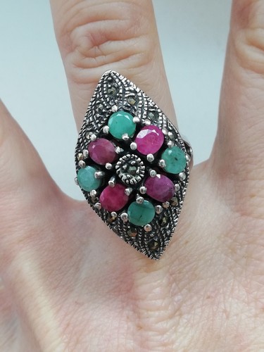 Bague argent ancienne - en,