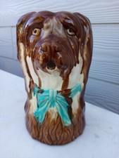 Barbotine pichet chien faïence, St Clément ?