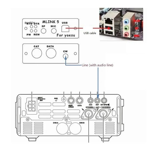 Pour yaesu connecteur radio - pour,