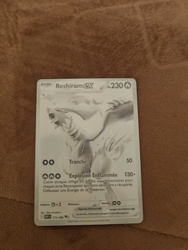 Carte pokémon reshiram - carte, ex