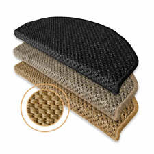 Sisal Tapis D'Escalier Marche Tiger-Eye Demi-Cercle Ou Carré 4 Couleurs
