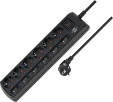 Multiprise Commutable Individuellement 6 Prises avec Interrupteurs 2 pôles Mu...