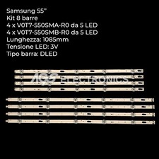 KIT 8 BARRES BANDES TV LED SAMSUNG SVC550F53-78 V0T7-550SMA-R0 V0T7-550SMB-R0
