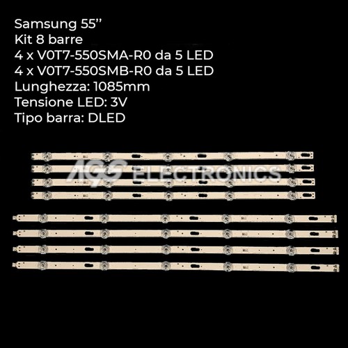 Kit barres bandes led - kit, 8