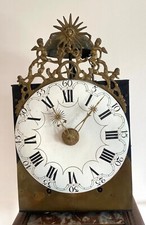 HORLOGE COMTOISE PENDULE BON  MOUVEMENT  COMTOIS  MENSUEL  FIN  XVIII°