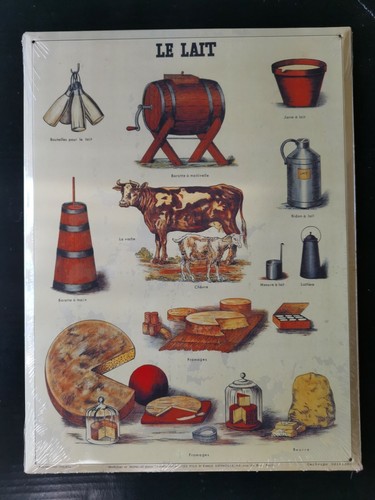 Plaque métal lait style - plaque,
