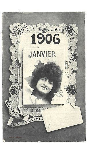 Carte fantaisie femme bergeret - carte,