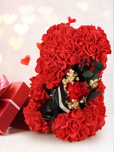 Ours saint valentin rose - ours, 25cm