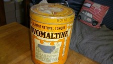 Ancienne boite métal  Ovomaltine France vintage  hauteur 18 cm