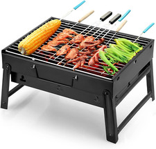 Barbecue de Poche À Charbon, Mini Barbecue pour 1-4 Personnes, Grille Pliant