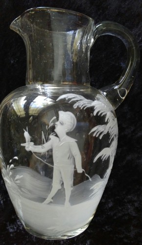 Antique mary gregory enameled - mary,