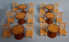 PLAYMOBIL RESTAURANT SNACK TABLES CHAISES