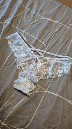 Tanga dentelle blanc - dentelle,