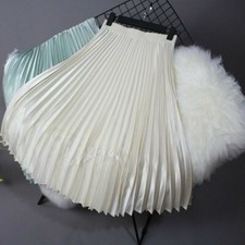 Femmes Satin Jupe Trapèze