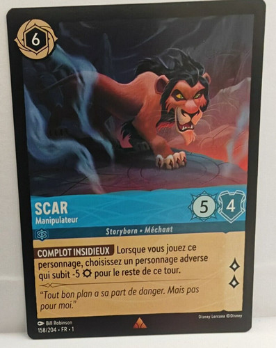 Carte disney lorcana scar - lorcana,
