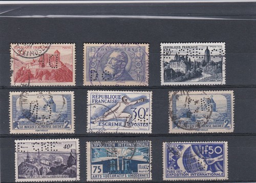 Lot 9classique perforé - , n°841