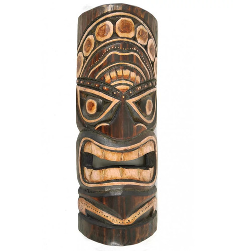 Masque tiki 33cm bois - en,