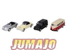 TRI121 Lot 4 X 3 inches Allemandes Welly : Mercedes, Volkswagen T1 , Porsche 356