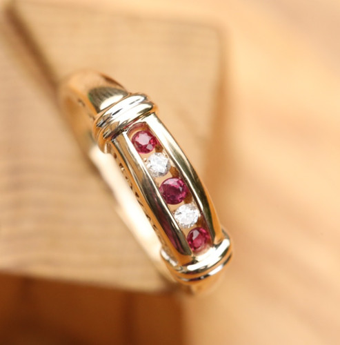 Bague pierres jaune 10ct - 5,
