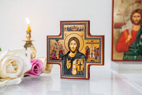 Icône croix orthodoxe avec - croix,