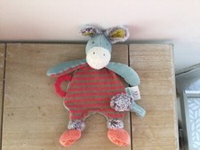 Doudou plat Âne Biscotte et