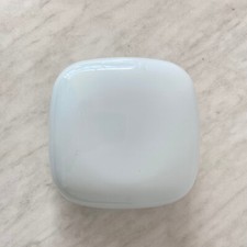 Applique murale plafonnier carré 20 cm verre opaline blanc 1960 1970  LAMP-7457