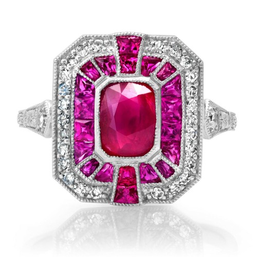 Bague platine avec diamant - bague, en