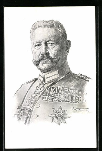 Lithographie portrait paul von - portrait,