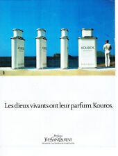 Publicité advertising 118  1984   parfums  homme Kouros par Yves saint Laurent