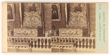 Chambre à coucher de Louis XIV Versailles Photo Stereo Vintage Albumine c1857