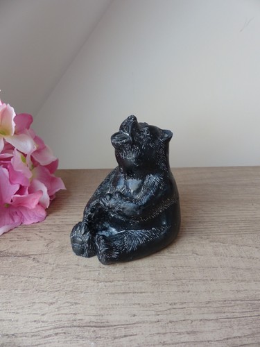 Figurine vintage ours noir - ours,