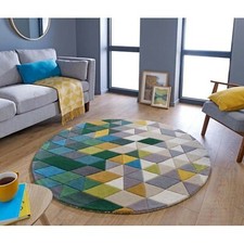 Tapis moderne rond touffe à