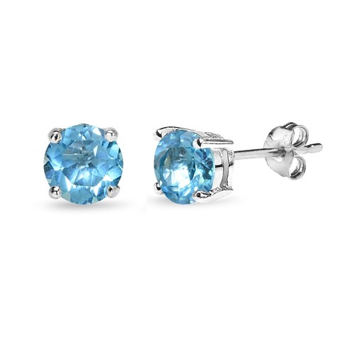 Argent sterling topaze - argent, bleu