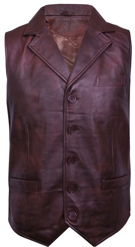 Hommes souple marron gilet - souple,