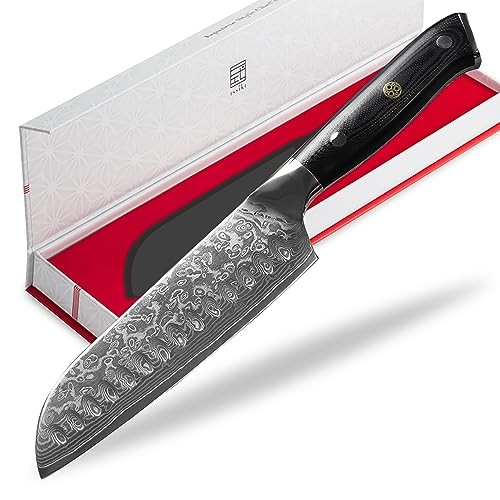 Couteau issiki santoku - couteau, damas