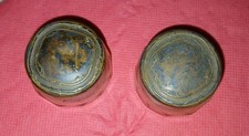 2 Anciens pots à onguent verre et argent