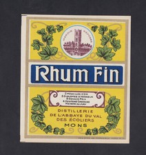 Ancienne étiquette  Alcool
