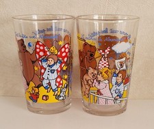 lot 2 verres à moutarde Bonne nuit les petits Nicolas Pimprenelle Nounours Oscar