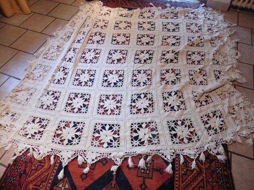 Ancienne nappe couverture - ancienne,