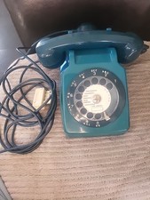 VINTAGE TELEPHONE A CADRAN SOCOTEL S 63 VERT BLEU CANARD