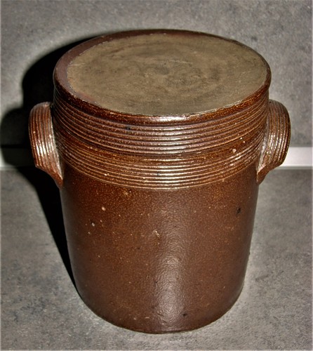 Ancien pot graisse grès - à,