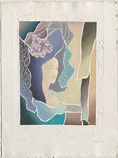 MAGDALENA TYKA PORTRAIT DE FEMME 1991 gravure au carborundum