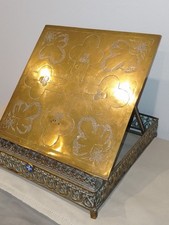 LUTRIN ANCIEN PORTE MISSEL/BRONZE CUIVRE/XXè/GOTHIQUE/CROIX/antique wood lectern