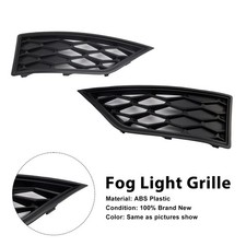 Black Front Honeycomb Fog Light Grille Cover Pour Seat Leon Cupra 5F 2012-2017